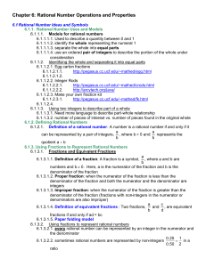 Chapter 6: Rational Number Operations and Properties