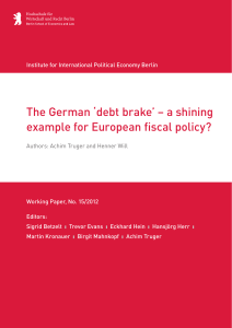 Achim Truger, Henner Will, The German `debt-brake` - a