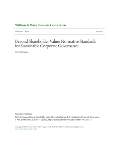 Beyond Shareholder Value: Normative Standards for Sustainable
