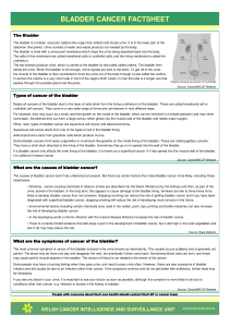 bladder cancer factsheet - Welsh Cancer Intelligence and