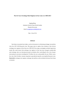The De Facto Exchange Rate Regimes in East Asia over 2003