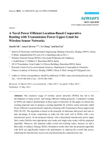 A Novel Power Efficient Location-Based Cooperative Routing with