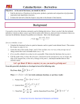 Calculus Review - Derivatives