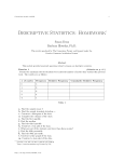 Descriptive Statistics: Homework∗