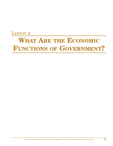 lesson 4 what are the economic functions of