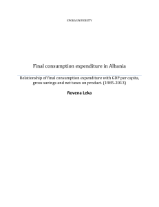 Final consumption expenditure in Albania