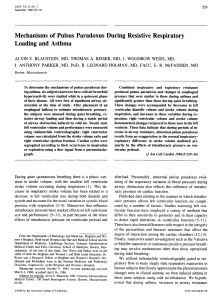 Mechanisms of pulsus paradoxus during resistive respiratory