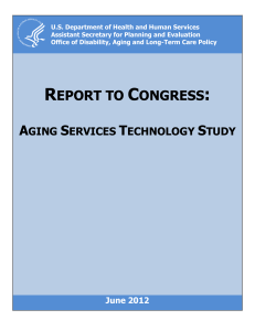 Report to Congress: Aging Services Technology Study