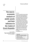 economic analysis of public goods and their influence in the region