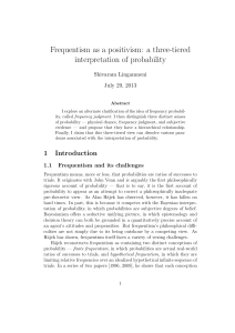 Frequentism as a positivism: a three-tiered interpretation of probability