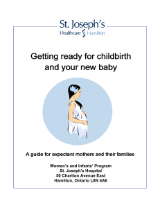 Getting ready for your new baby - St. Joseph`s Healthcare Hamilton