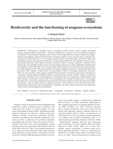 Biodiversity and the functioning of seagrass ecosystems