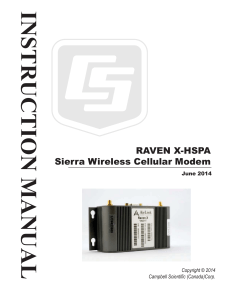 Raven X-HSPA Sierra Wireless Cellular Modem