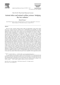 Animal ethics and animal welfare science
