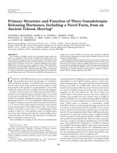 Primary Structure and Function of Three Gonadotropin