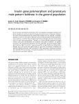Insulin gene polymorphism and premature male pattern baldness in