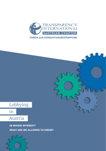 Lobbying in Austria - Transparency International
