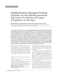 Extended-Spectrum b-Lactamase–Producing Escherichia coli and