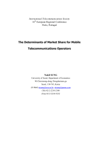 The Determinants of Market Share for Mobile Telecommunications