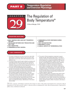 The Regulation of Body Temperature