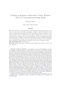 Lobbying on Regulatory Enforcement Actions: Evidence from U.S.