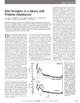 Dust Formation in a Galaxy with Primitive Abundances REPORTS