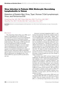 Virus Infection in Patients With Histiocytic Necrotizing Lymphadenitis