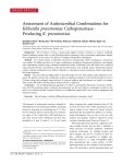 Assessment of Antimicrobial Combinations for Klebsiella