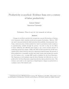 Productivity is acyclical: Evidence from over a century of labor