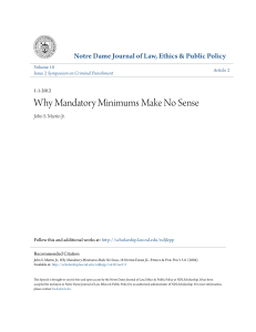 Why Mandatory Minimums Make No Sense