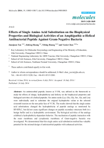 Effects of Single Amino Acid Substitution on the Biophysical