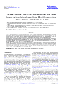 The APEX-CHAMP+ view of the Orion Molecular Cloud 1 core
