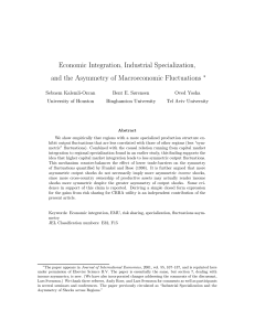 Economic Integration, Industrial Specialization, and the