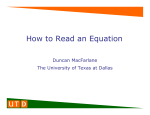 How to read an equation - The University of Texas at Dallas