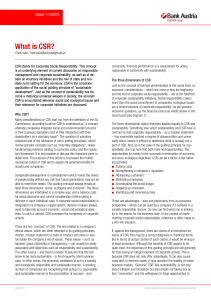 What is CSR? - Bank Austria