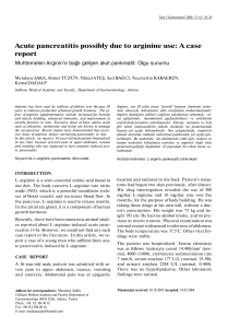 Acute pancreatitis possibly due to arginine use: A case report