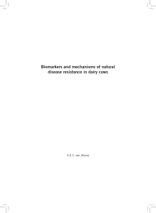 Biomarkers and mechanisms of natural disease resistance in dairy