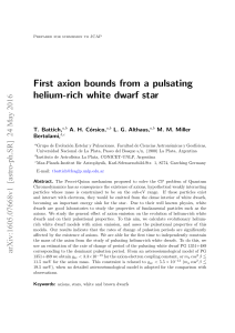 First axion bounds from a pulsating helium