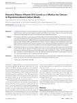 elevated Plasma Vitamin B12 levels as a Marker