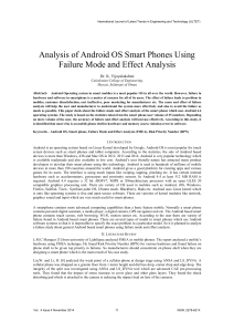 Analysis of Android OS Smart Phones Using Failure Mode and