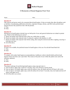 5 Moments of Hand Hygiene Post-Test