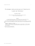 Further Applications of Newton`s Laws of Motion