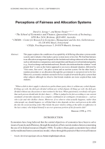Perceptions of Fairness and Allocation Systems
