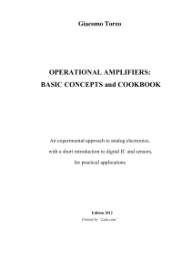 OPERATIONAL AMPLIFIERS: BASIC CONCEPTS and COOKBOOK