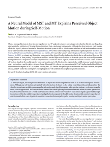 A Neural Model of MST and MT Explains Perceived Object Motion