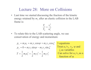 Lecture 28: More on Collisions