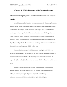 Chapter 6: DCG—Disorders with Complex Genetics