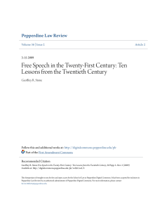 Free Speech in the Twenty-First Century: Ten Lessons from the