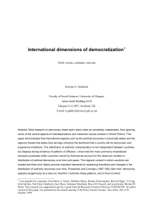 International Dimensions of Democratization
