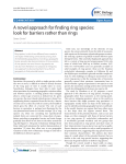 A novel approach for finding ring species: look for barriers rather